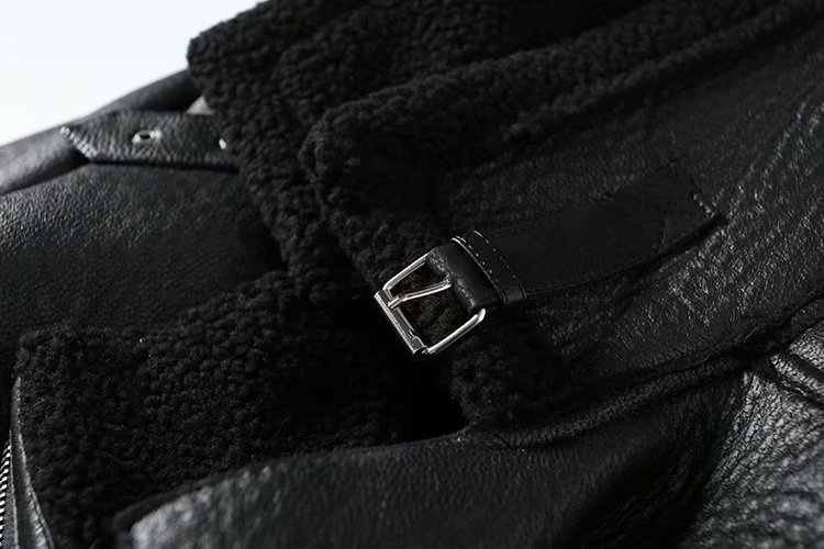 Women's Faux Lamb Leather Jacket | PU Winter Coat