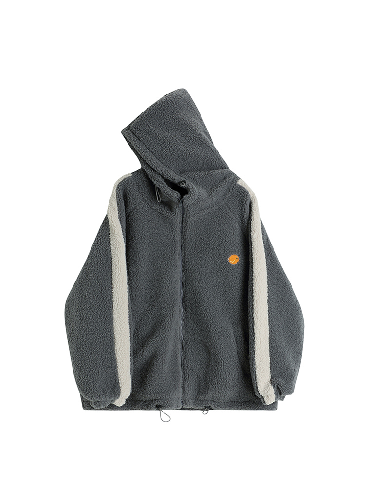 Women's Hooded Lambswool Coat | Loose Winter Fleece