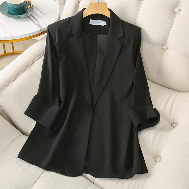 Women's Lightweight Suit Jacket | Mid-Length Cardigan