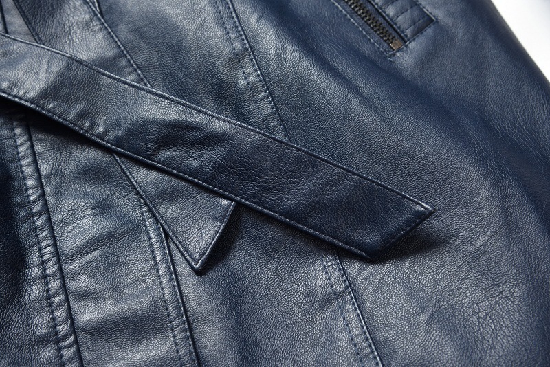 Women's Mid-Length PU Leather Coat | Fleece-Lined Jacket