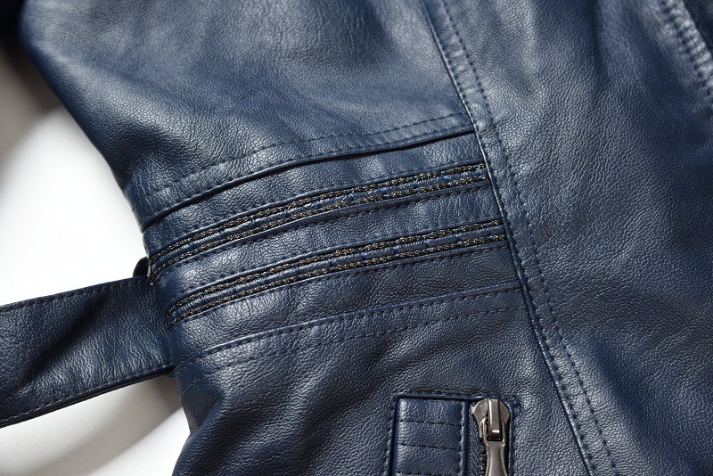 Women's Mid-Length PU Leather Coat | Fleece-Lined Jacket