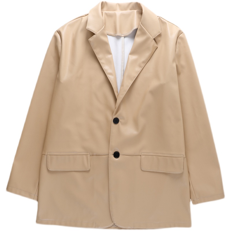 Women's PU Leather Suit Jacket | Casual Office Blazer