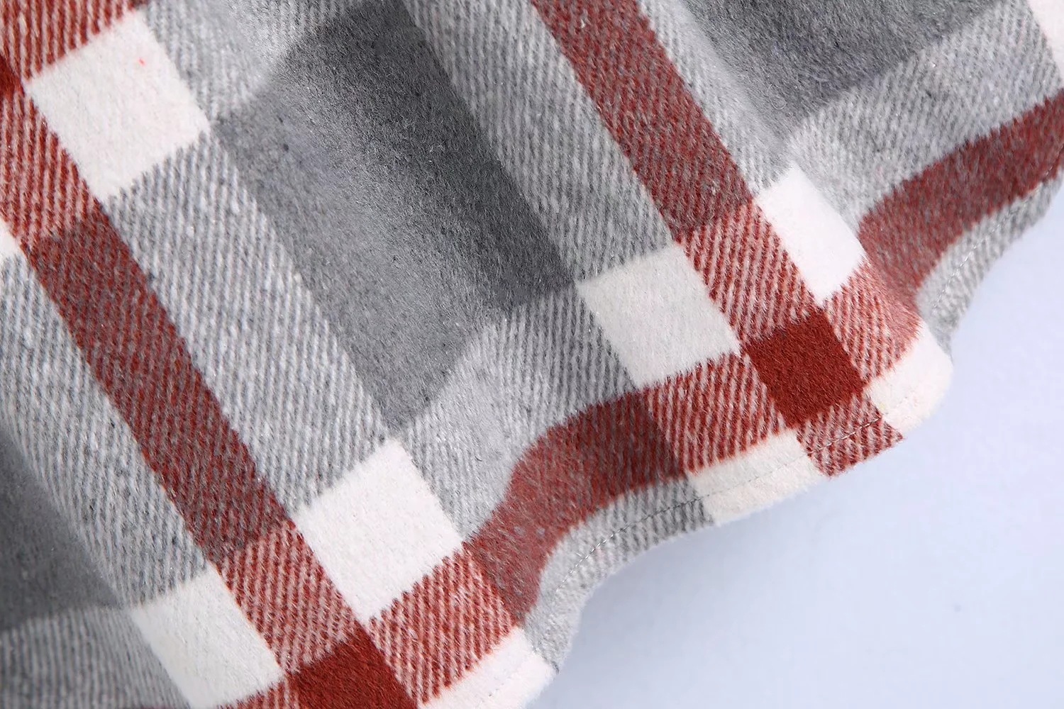 Women's Plaid Woollen Shacket | Oversized Shirt