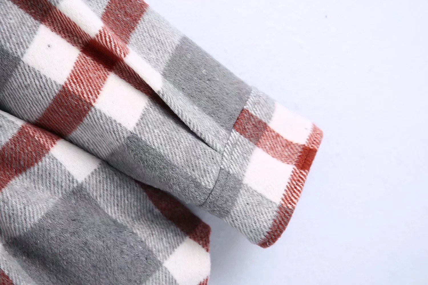 Women's Plaid Woollen Shacket | Oversized Shirt