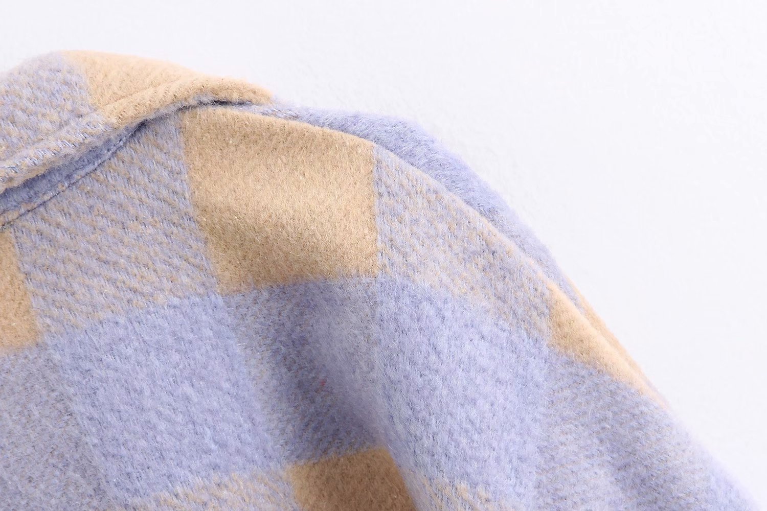 Women's Plaid Woollen Shacket | Pocket Embellished Coat 23 undefined