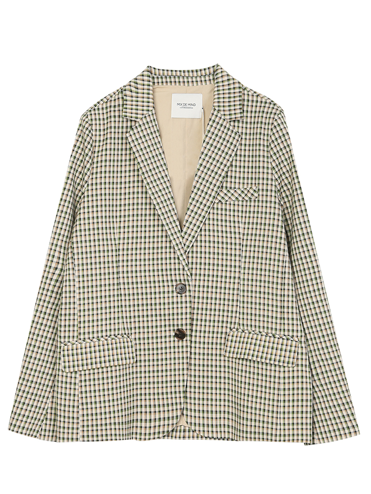 Women's Retro Plaid Suit Jacket | Loose Office Blazer