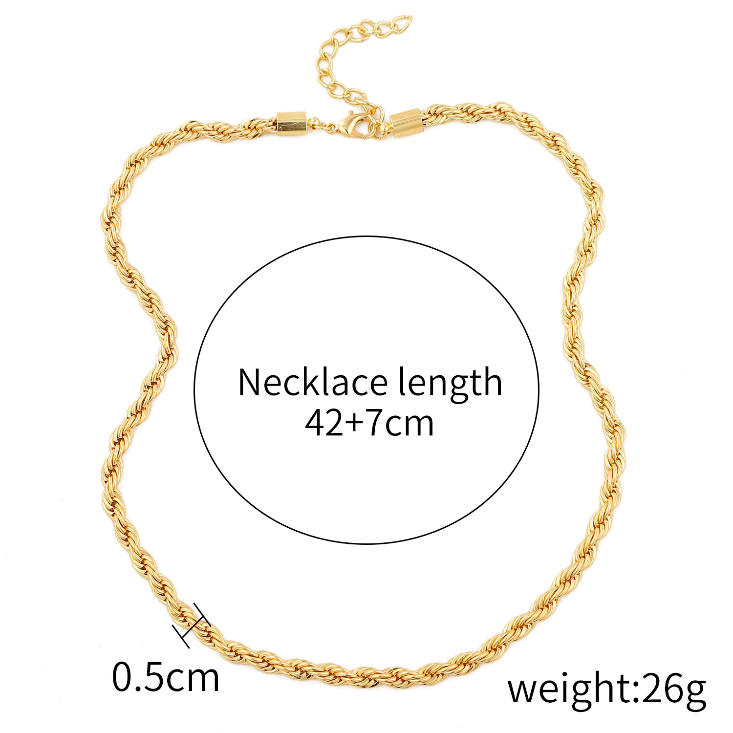 Women's Twisted Chain Necklace | Geometric Alloy Pendant