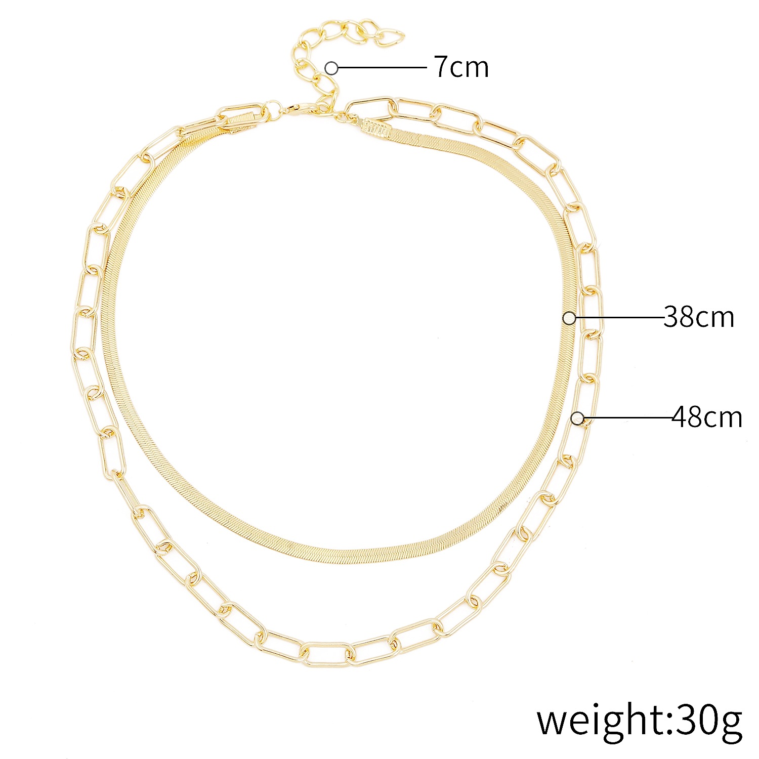 Women's Twisted Chain Necklace | Geometric Alloy Pendant