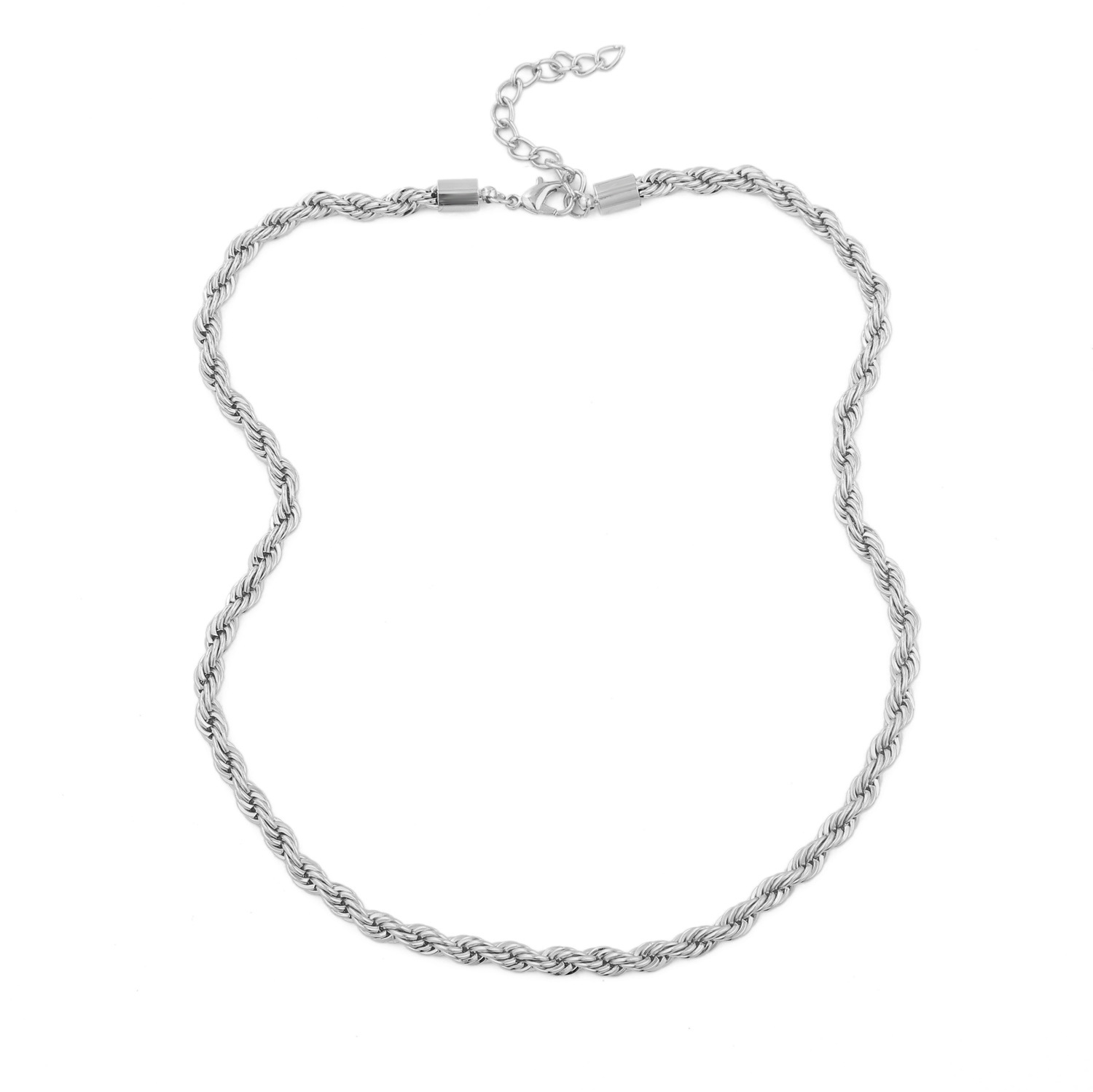 Women's Twisted Chain Necklace | Geometric Alloy Pendant