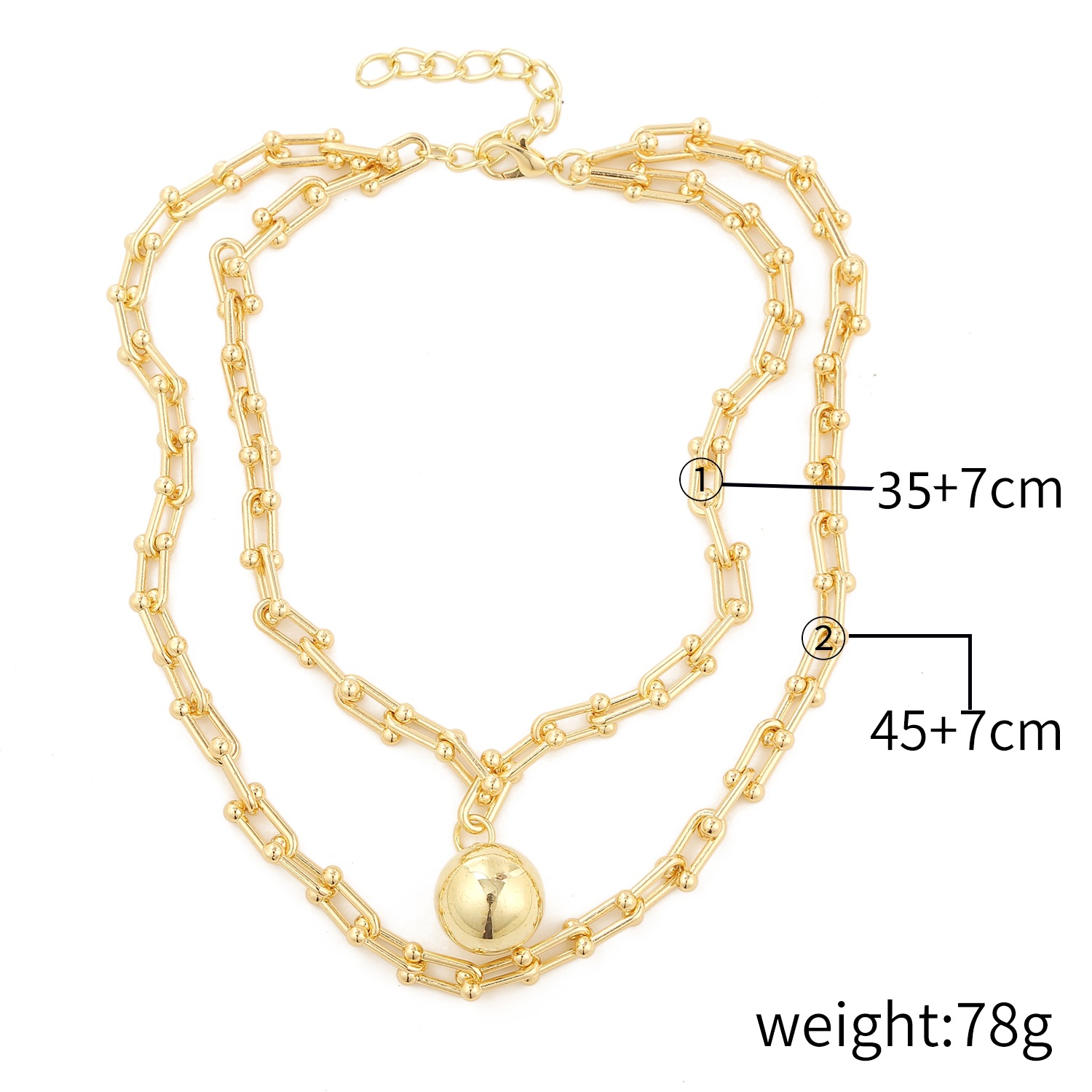 Women's Twisted Chain Necklace | Geometric Alloy Pendant