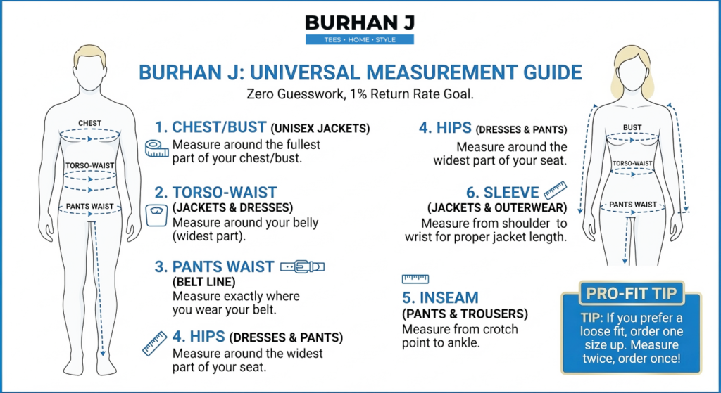 how to measure clothing