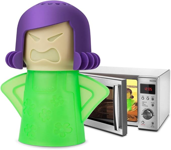 Angry Mama Microwave Steam Cleaner — No Scrubbing. No Chemicals. Just Steam. 8 angry mama microwave cleaner green