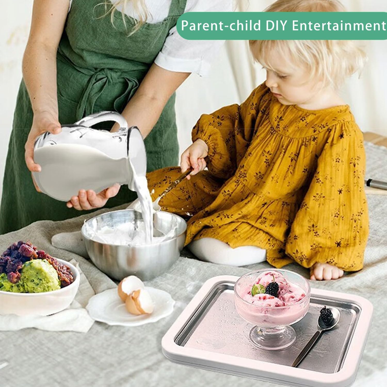 Rolled Ice Cream Pan — Street-Style Ice Cream Rolls at Home, No Machine Needed 7 Rolled Ice Cream Pan — Street-Style Ice Cream Rolls at Home, No Machine Needed - Image 7