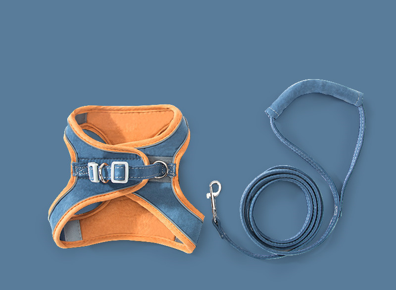 Cat Harness & Lead Set | Reflective Deerskin Velvet Strap 7 Cat Harness & Lead Set | Reflective Deerskin Velvet Strap