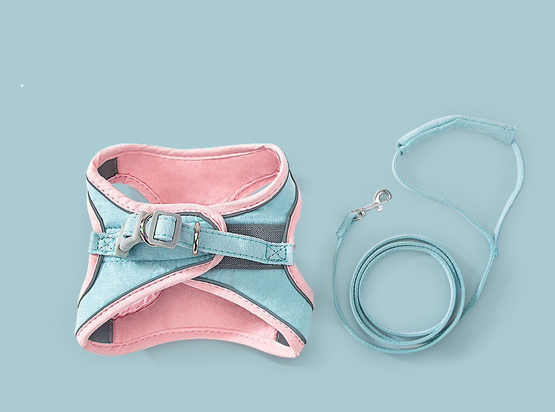 Cat Harness & Lead Set | Reflective Deerskin Velvet Strap 12 Cat Harness & Lead Set | Reflective Deerskin Velvet Strap